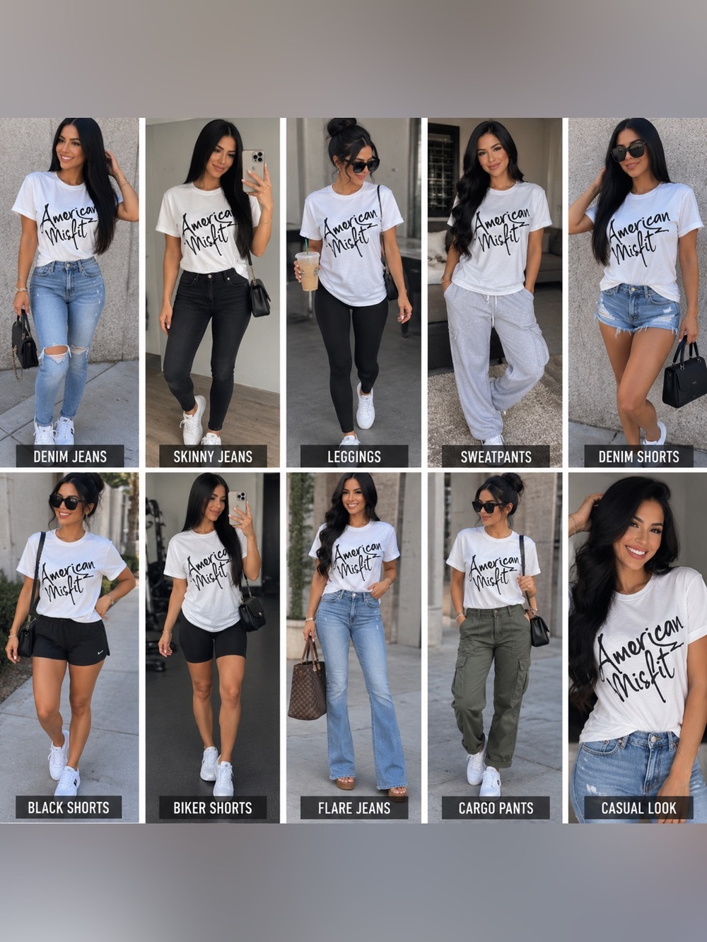 American Misfit White Graphic T-Shirt – Vintage Worn-In Style